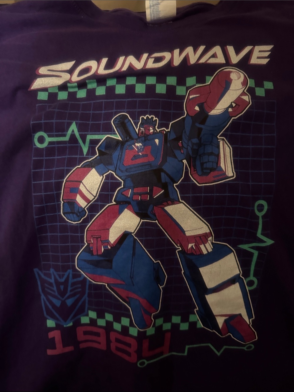 Port and Company Purple Soundwave Transformers Graphic Tee - Picture 3 of 5